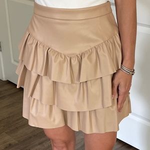 IDEM DITTO, TAN LAYERED SKIRT, TAG ON, SIZE SMALL
